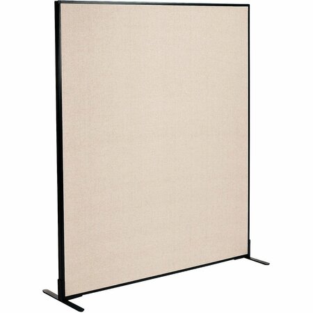 INTERION BY GLOBAL INDUSTRIAL Interion Freestanding Office Partition Panel, 60-1/4inW x 96inH, Tan 695790FTN